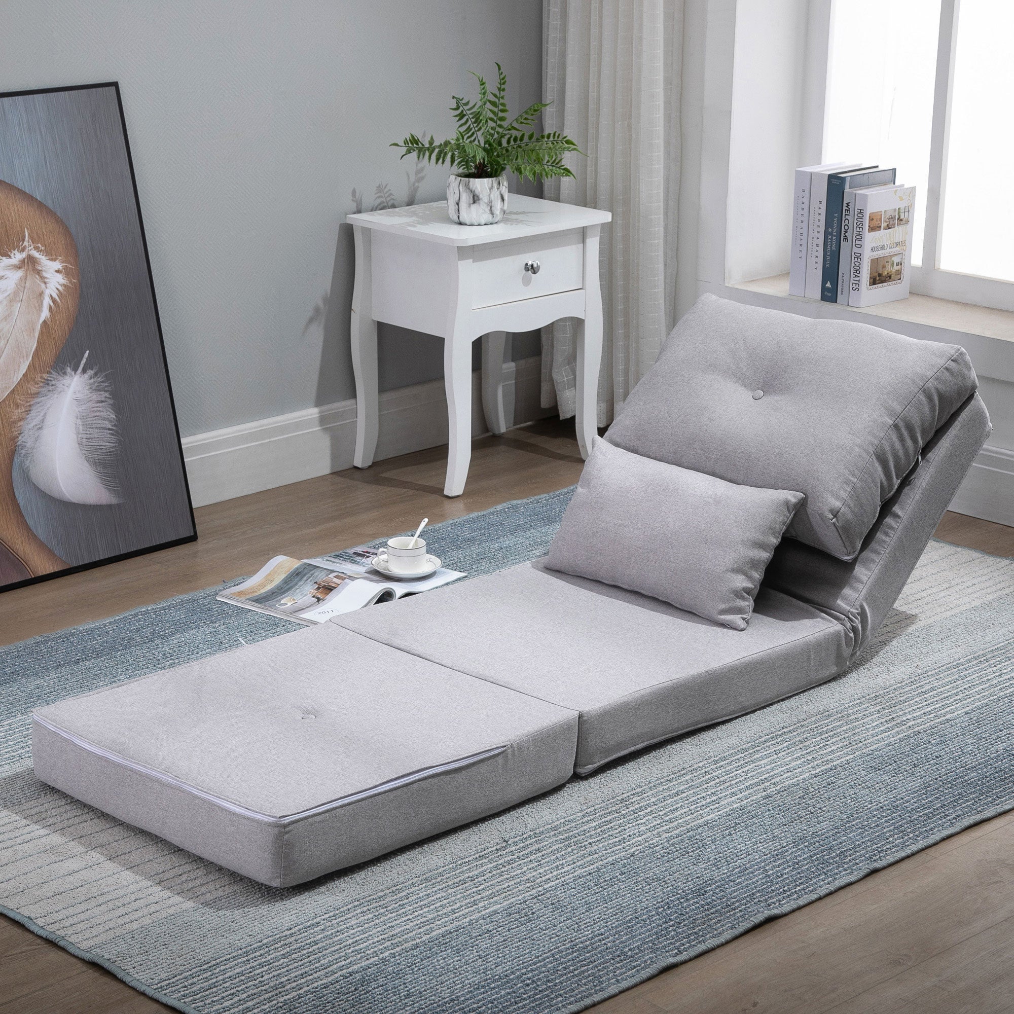 Fauteuil paresseux Lin HOMCOM - 9