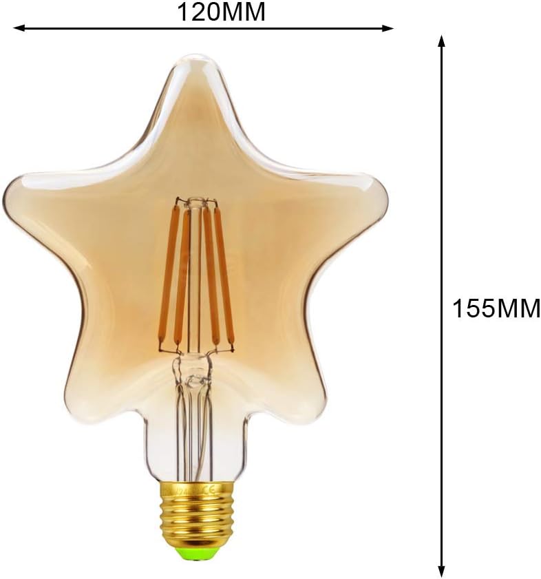 Ampoules Led Ampoule Vintage 4W Led Filament Edison Ampoule Spécialité Ampoule Décorative 220 / 240V E27 (Étoile) - 3