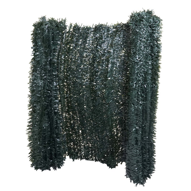 Parawan balkonowy N77, parawan chroniący przed wiatrem do ogrodzenia tarasu balkonowego ~ 300x100cm ciemna jodła