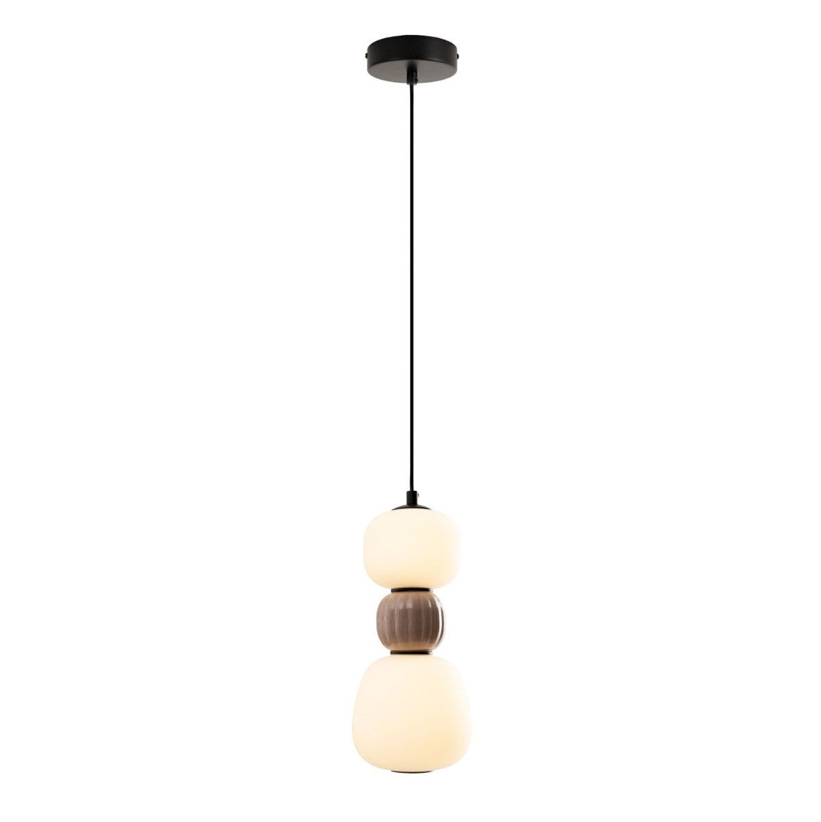 Lampa sufitowa ryflowana LED MODERN 13W ciepła 858lm szkło czarno-biała wym:149x14x14cm IP20 Maxlight