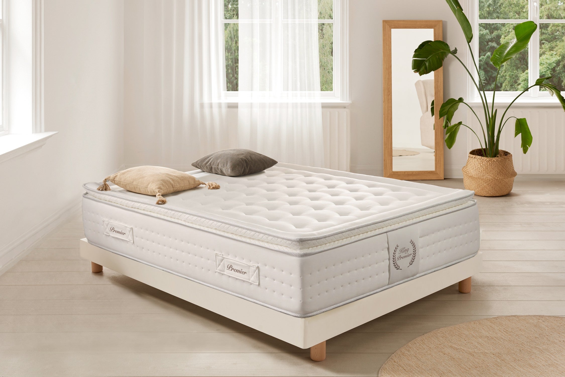 Materac Sprężyny kieszeniowe King Premier Spring - 90X190 cm - Moonia