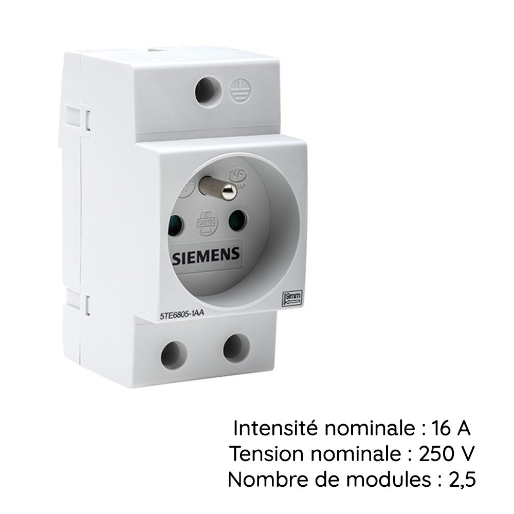 Prise modulaire 2P+T 16A 2,5 modules-SIEMENS - 4