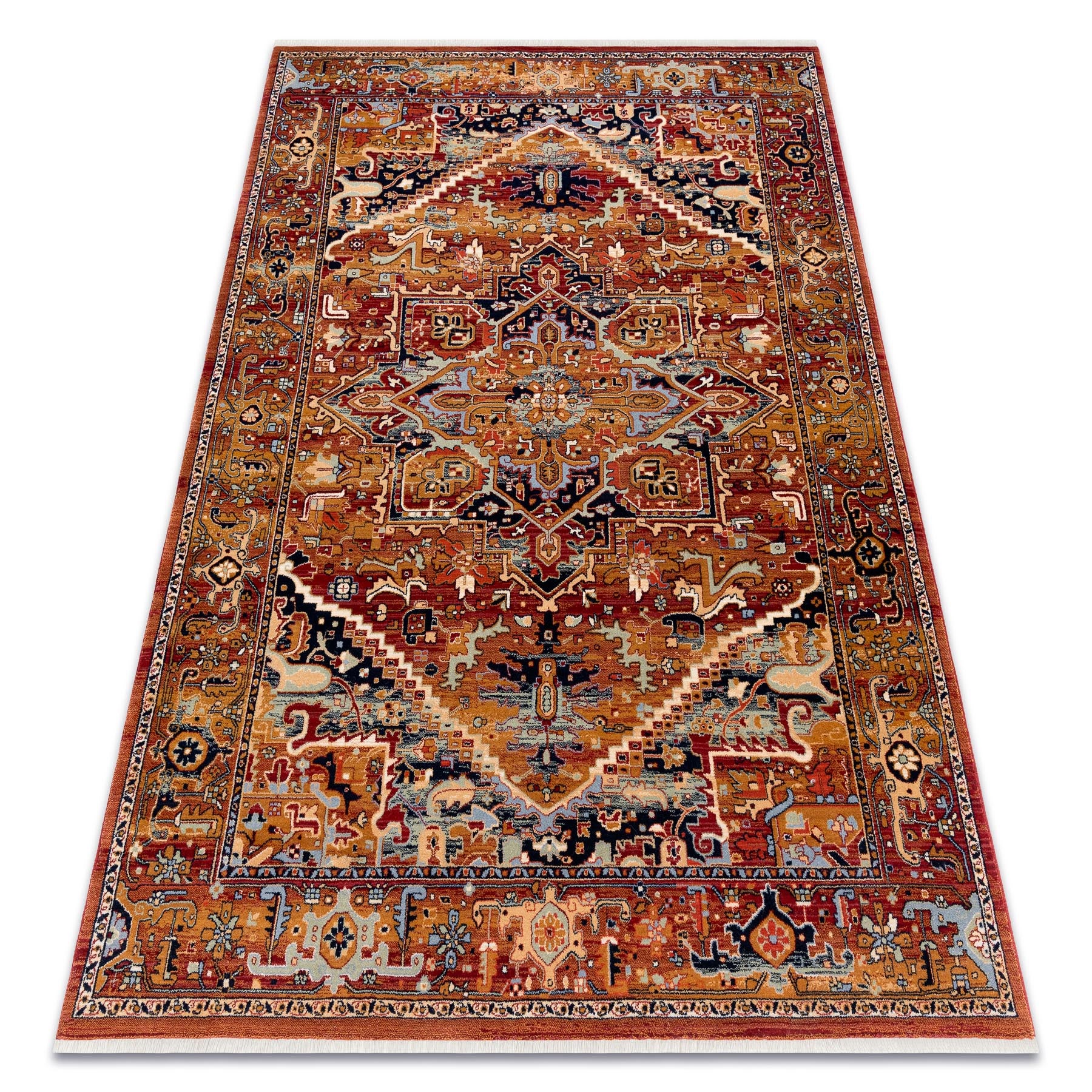 Dywan wełniany KESHAN Frędzle, Ornament orientalny 2886/53588 bordo 300x380 cm