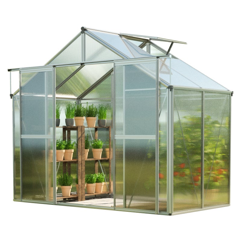 GFP szklarnia Topas 2 rama aluminiowa 225x133 cm - płytami poliwęglanowymi ok. 6 mm