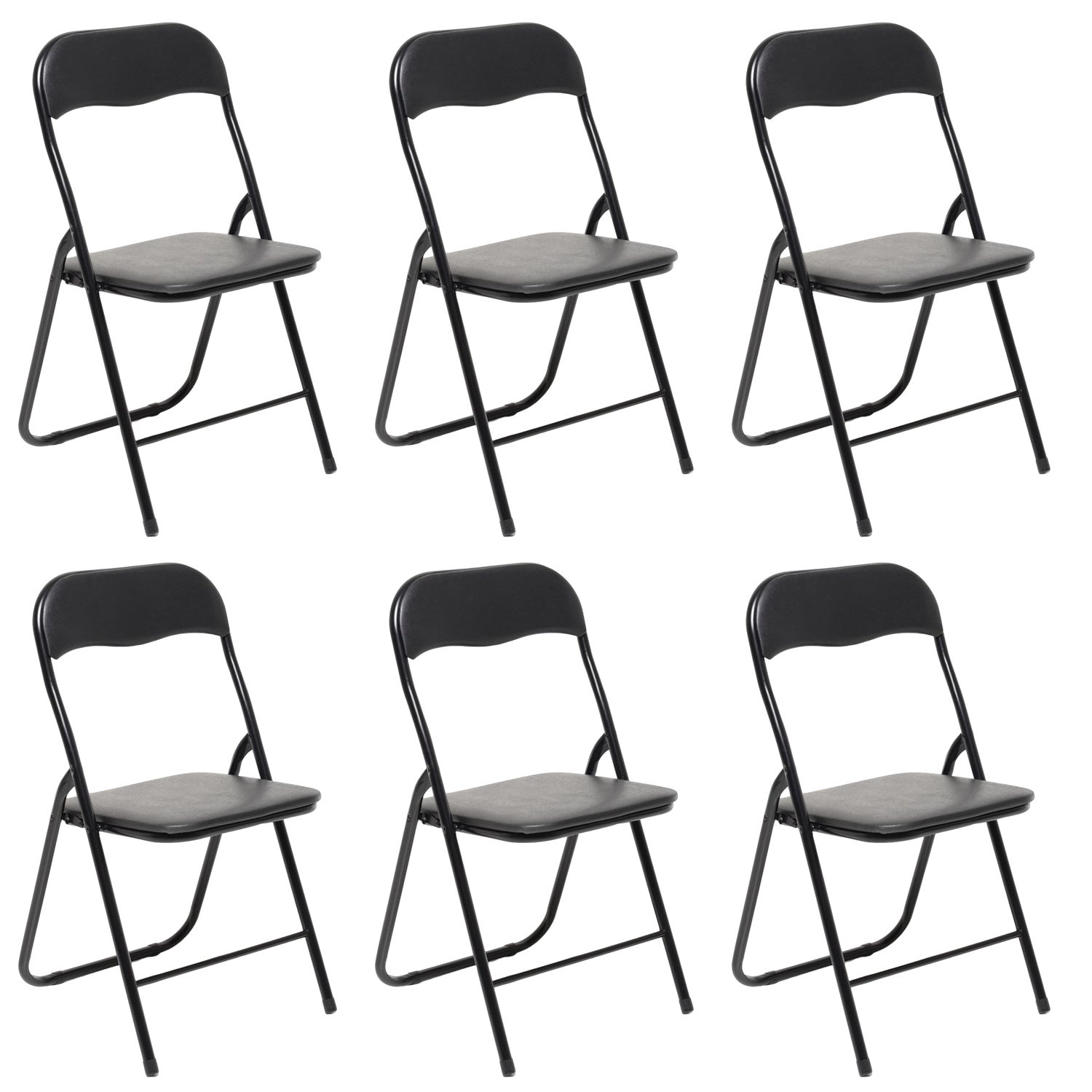 Set Di Sedie Pieghevoli Con Struttura In Ferro Imbottite