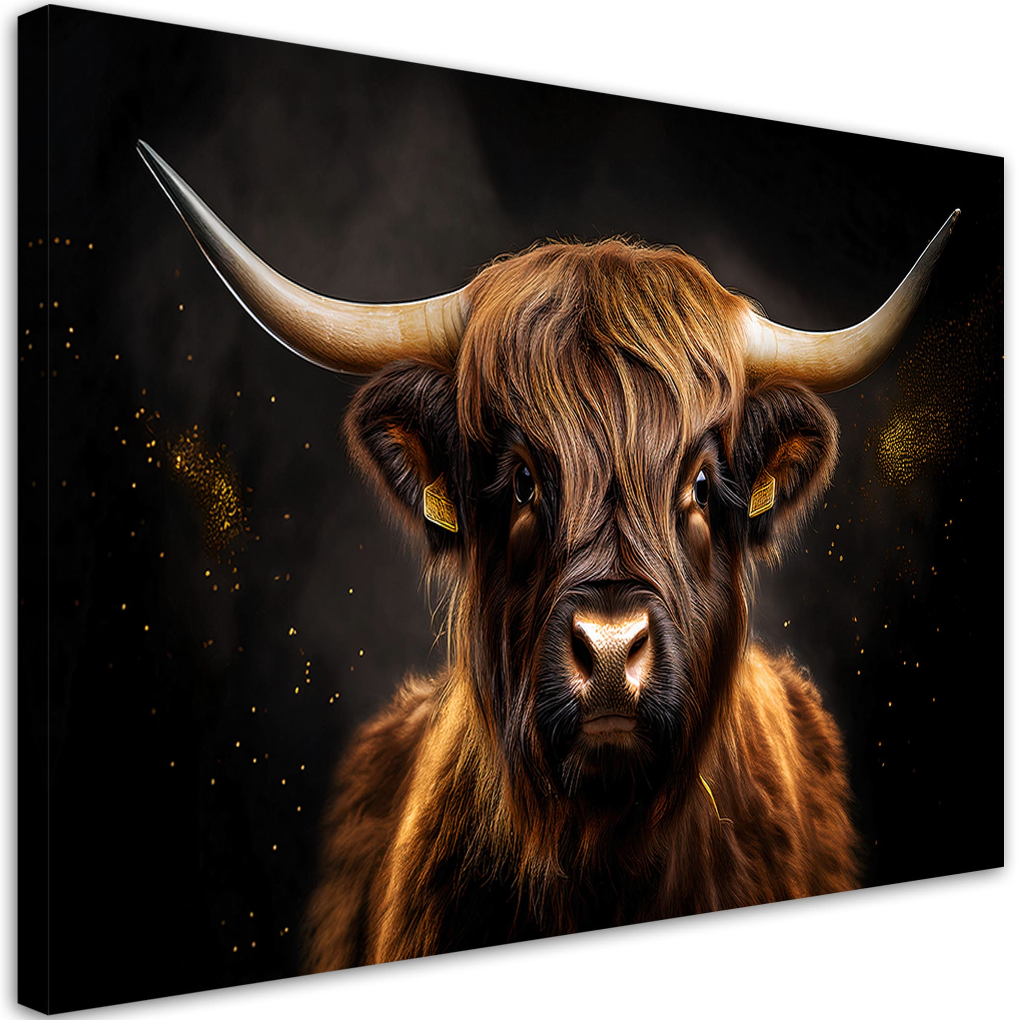 Obraz na płótnie, Szkocka Krowa Glamour 120x80