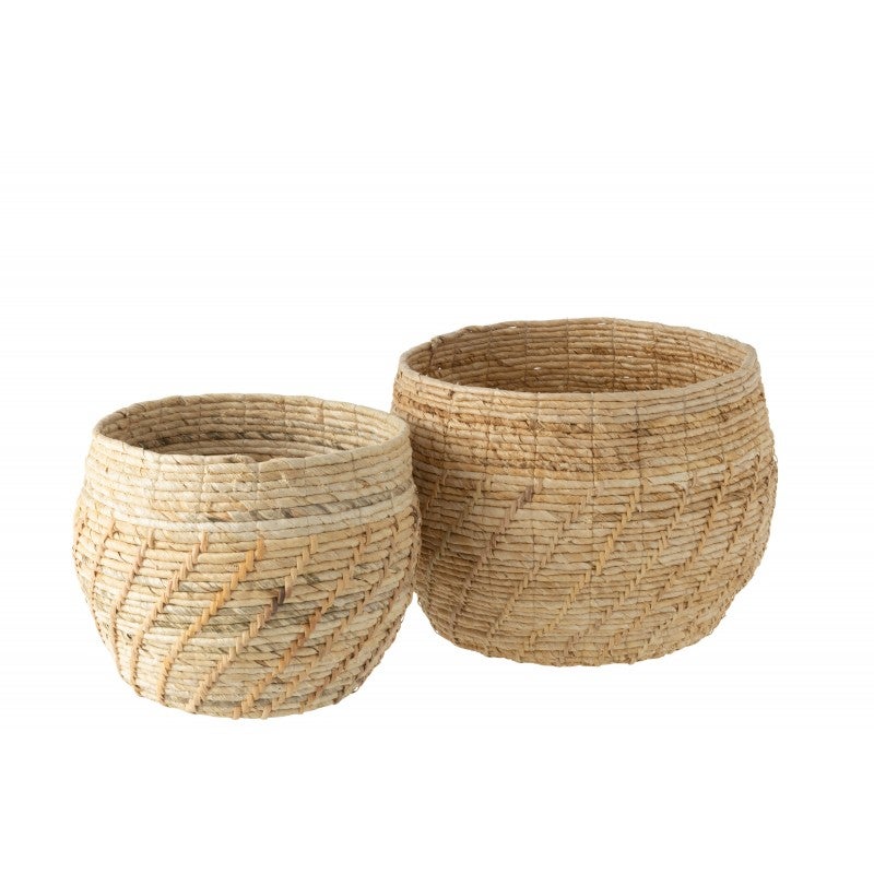 Panier raphia naturel