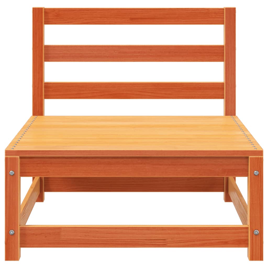 Maison Exclusive - Canapés de jardin cire marron 2 pcs bois de pin massif - 5