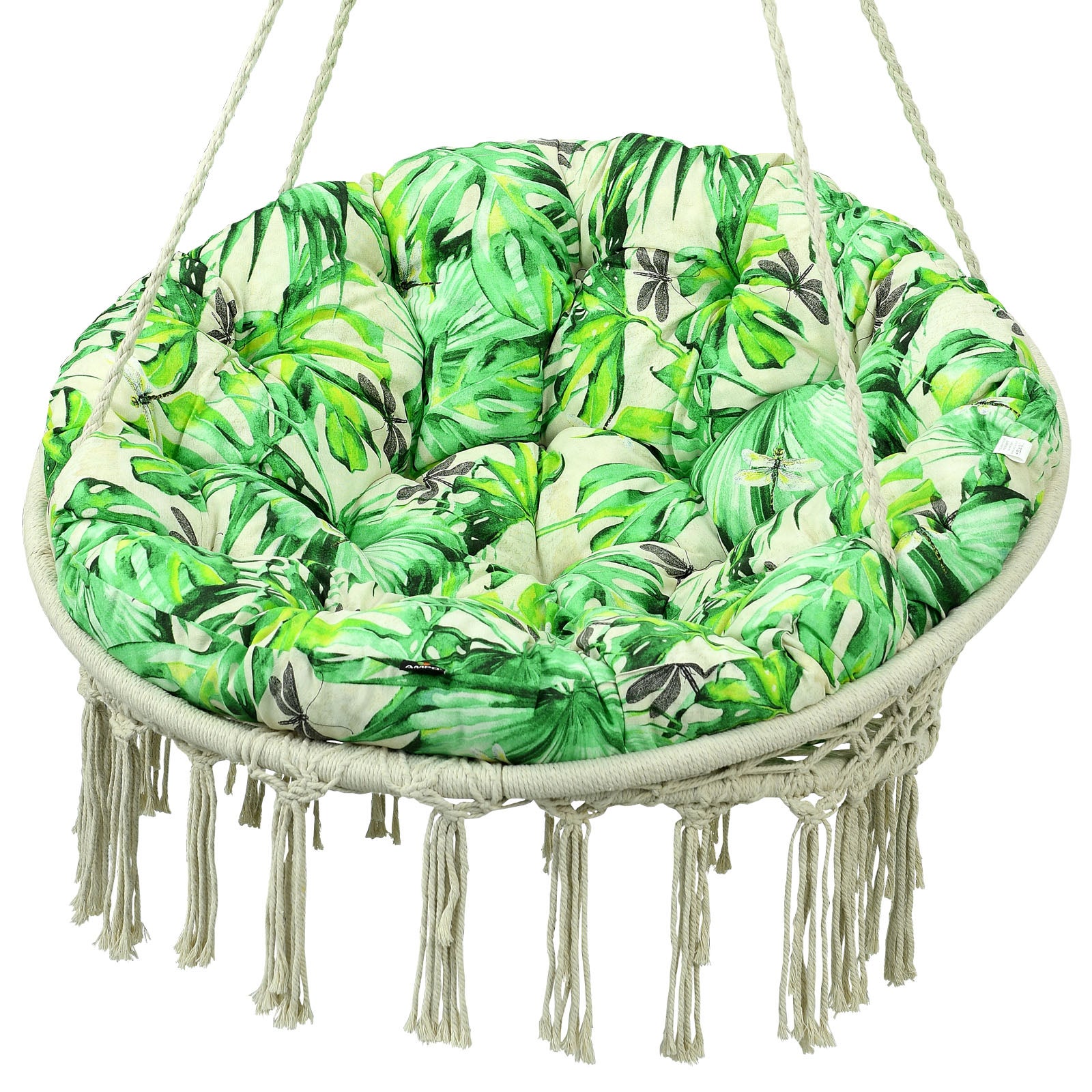 Poduszka na huśtawkę bocianie gniazdo AMPO zielony beżowy 130 cm 1 szt.
