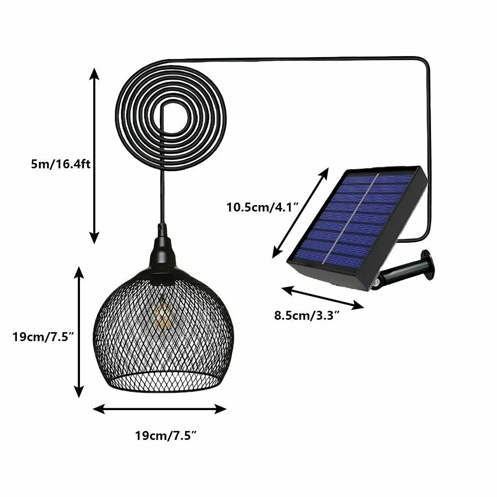 Zewnętrzna lampa solarna wisząca lampa solarna wisząca wodoszczelna lampa solarna na werandę taras altanę dziedziniec ciepłe białe światło