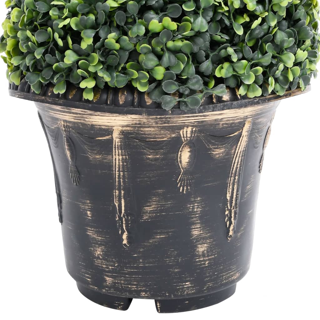 Planta espiral artificial de buxo com vaso verde 59 cm - COMFORTXL - 4