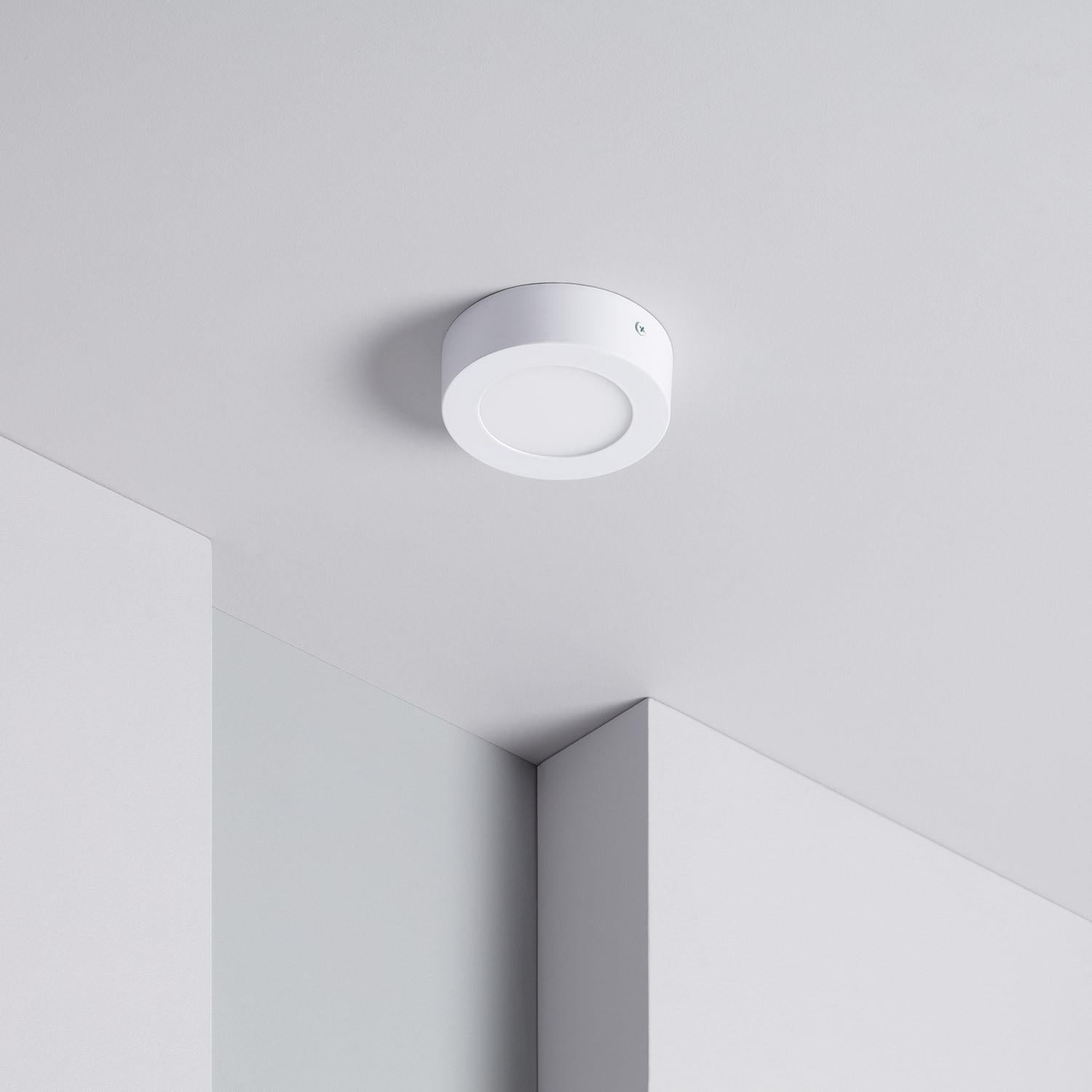 Plafonnier LED Rond 6W Ø120 mm, 6000K Blanc froid, Aluminium, IP20, 480lm - 2
