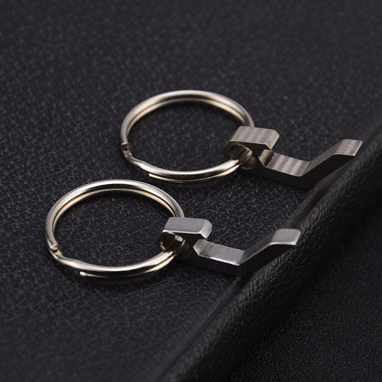Portachiavi Apribottiglie In Alluminio - Set Da 2 Pezzi - Design Semplice E Robusto - Regalo Idea Compleanno - Anello In Acciaio