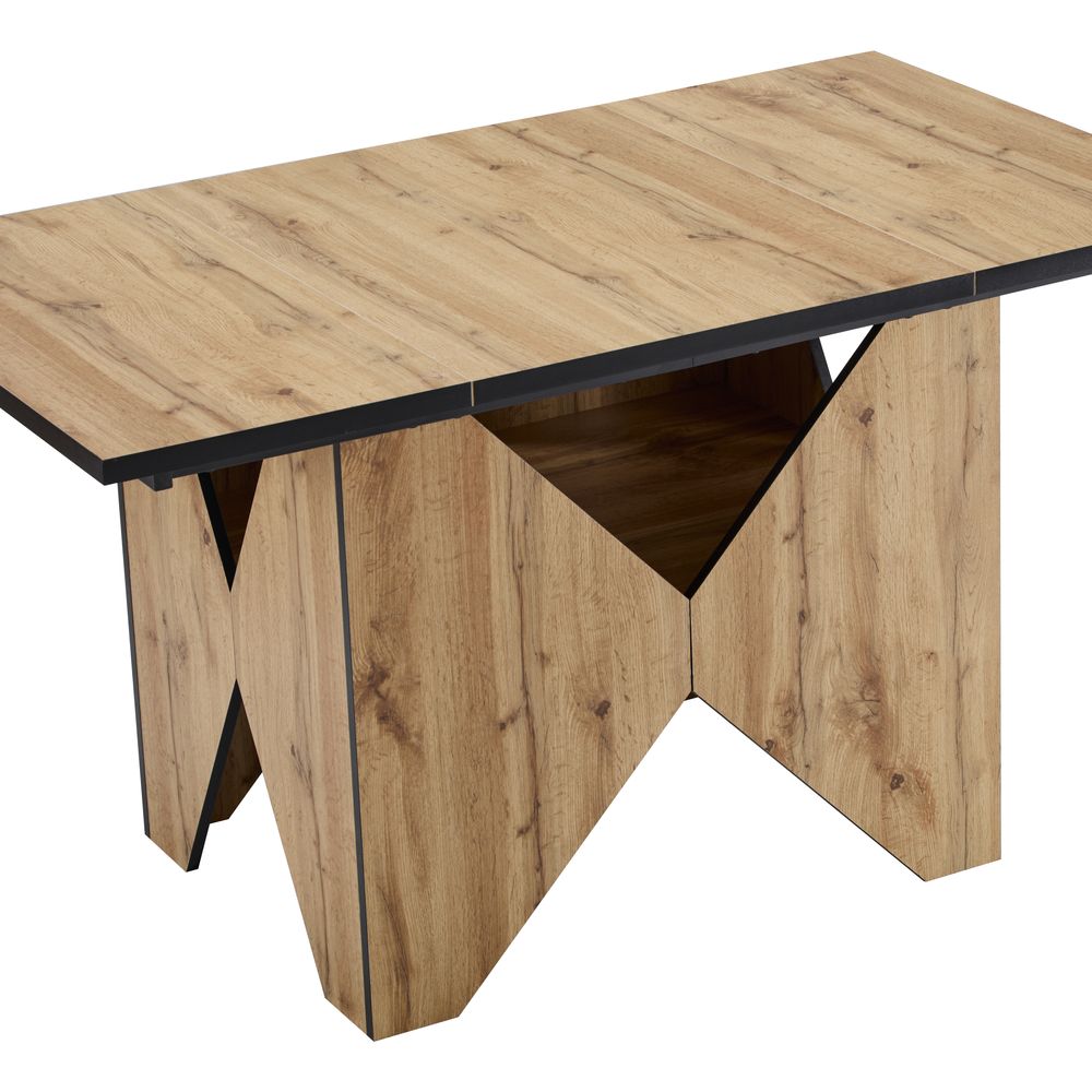 Table de salle à manger pour 4-6 personnes 138.5x80x75cm Marron clair - 8