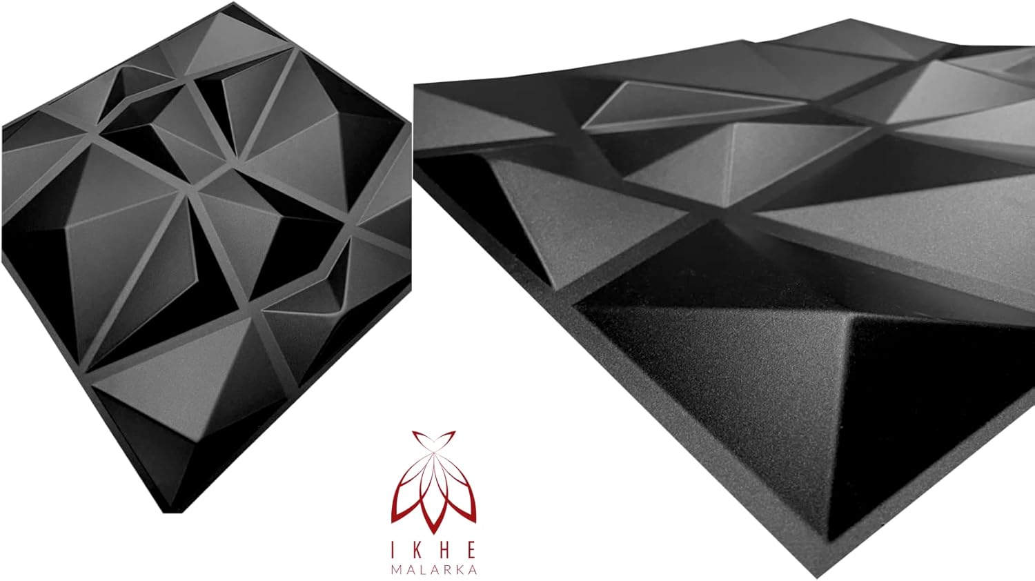 Lot de 12 panneaux muraux 3D en PVC – 3 m² – Effet diamant – Panneaux décoratifs pour mur et plafond – Idéal pour salle de jeux - 3