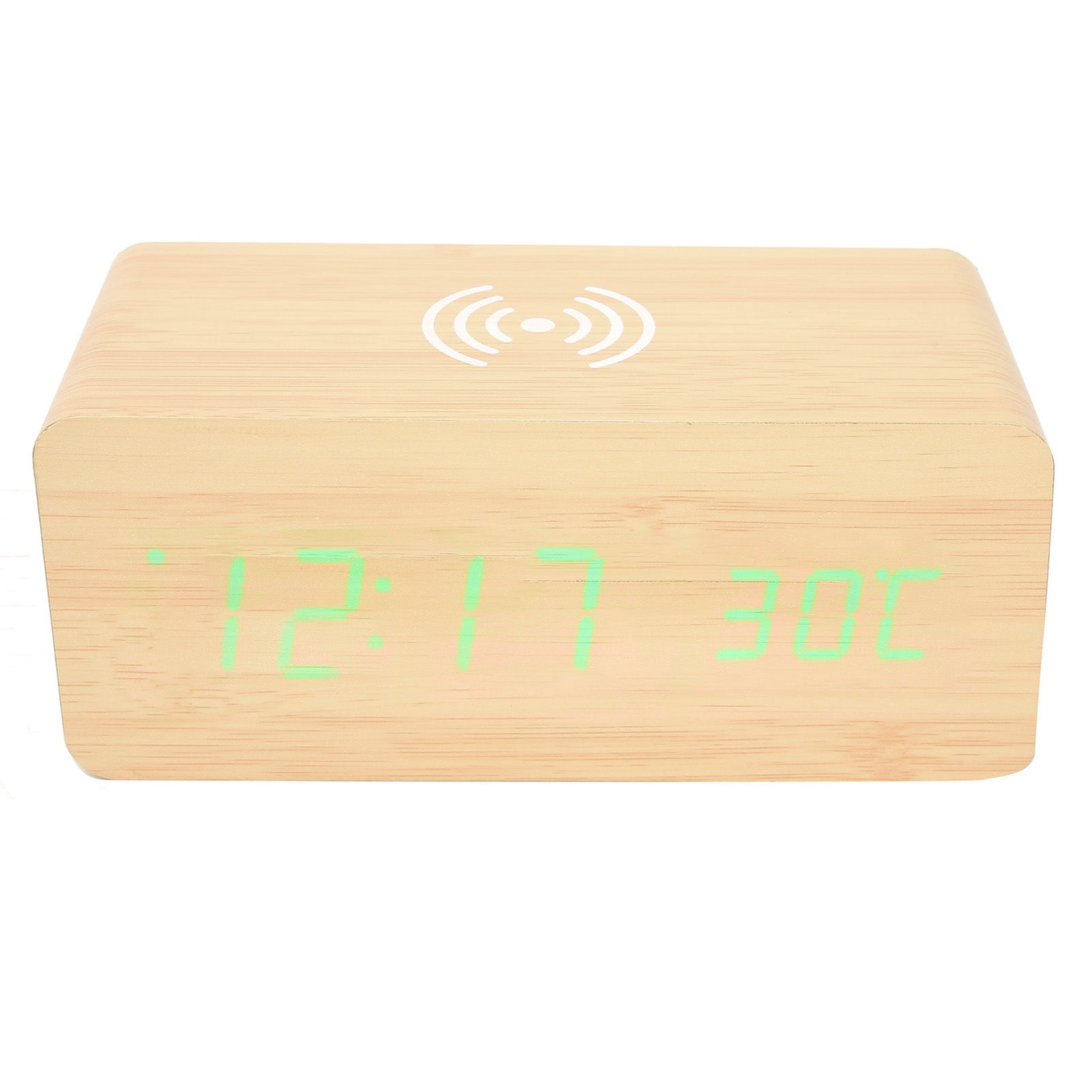 APM Enceinte Bluetooth Réveil Bois Avec Radio FM Et Charge Induction - Station Multifonction 425024