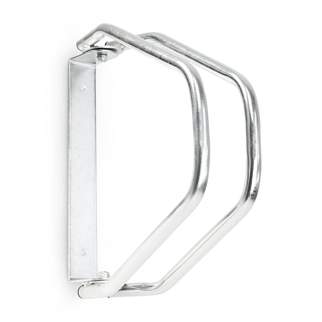 2x Set Rastrelliera Portabici, Doppio Montaggio a Parete, Supporto a Muro, H x L x P: 32,5 x 9 x 28,5 cm, Argento