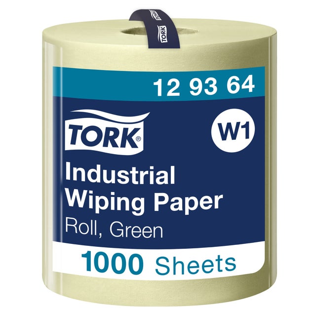 Tork 129364 Carta per asciugatura industriale Advanced, compatibile con sistema W1 (da terra o da parete), 3 veli, 1 conf. x 1 rotolo (1 x 340 m), col