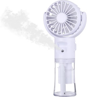 Ventilateur Brumisateur Portable, Rechargeable, Réglable Sur 4 Niveaux Ideal Pour Les Voyages Bureau Et Camping Blanc 96703336