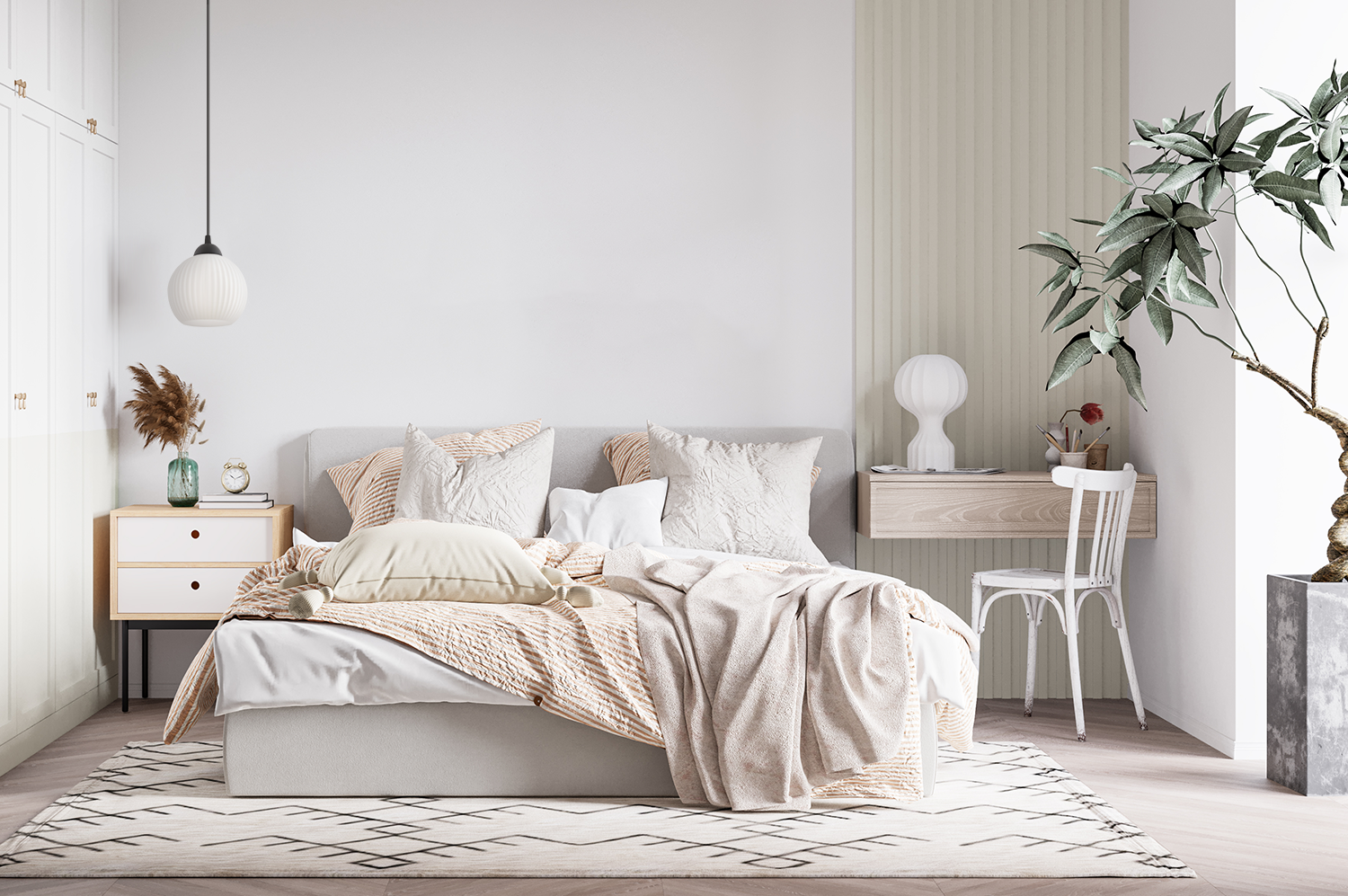 Lampa sufitowa wisząca Riffle loft 1xE27 klosz kula czarna/biała Light Home LH - 4