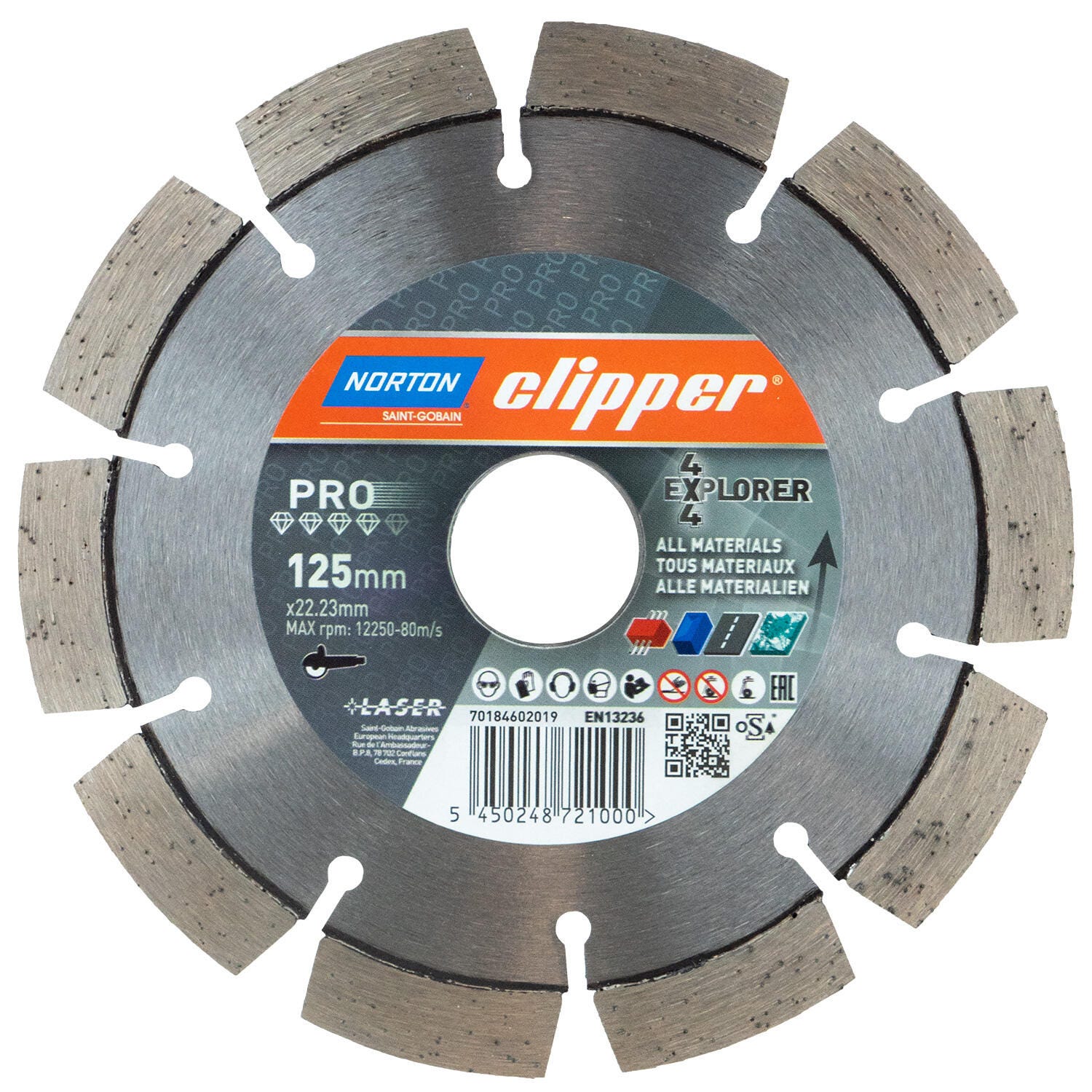 Disque diamanté NORTON 125mm à jante segmentée - 2