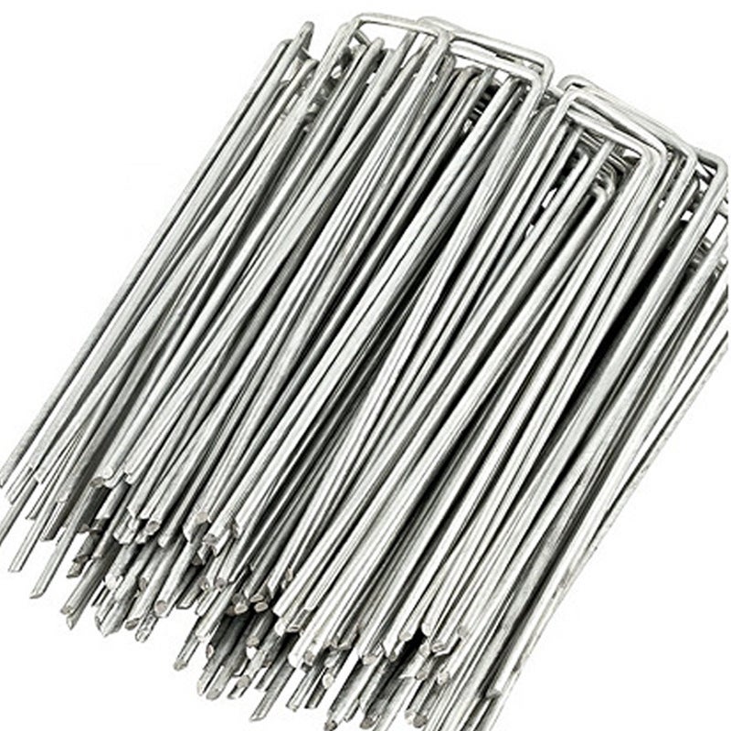 Agrafe Fixateur De Pelouse Piquets De Jardin Goujons De Gazon 50Pcs Fixateur En Forme De U Avec