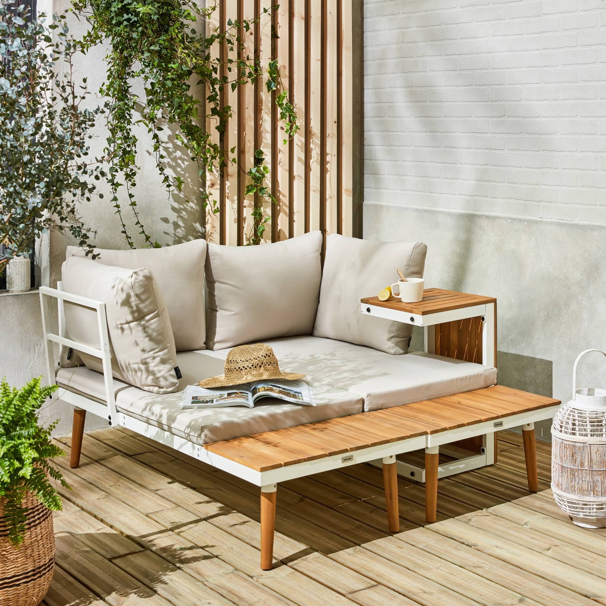 Salon de jardin en Aluminium Beige 4 personnes - 5