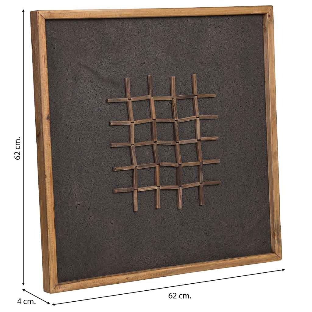 Tableau artisanal en bois recyclé en relief 62 x 4 x 62h cm | Leroy Merlin