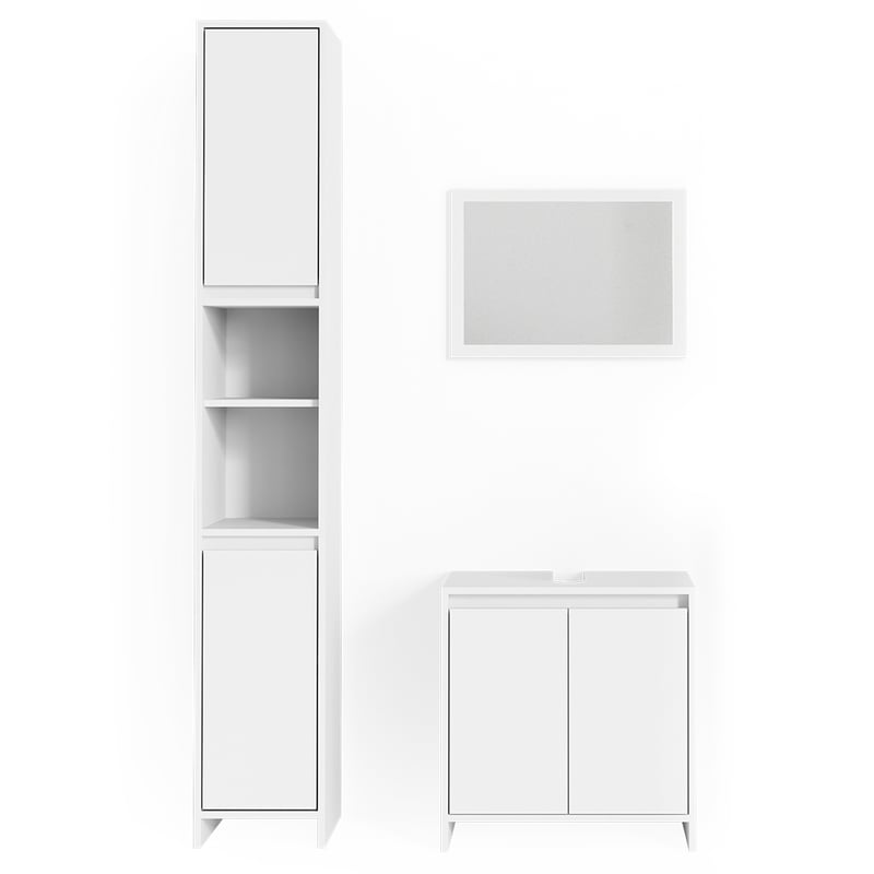Vicco Zestaw mebli łazienkowych Emma, Biały, Zestaw 3