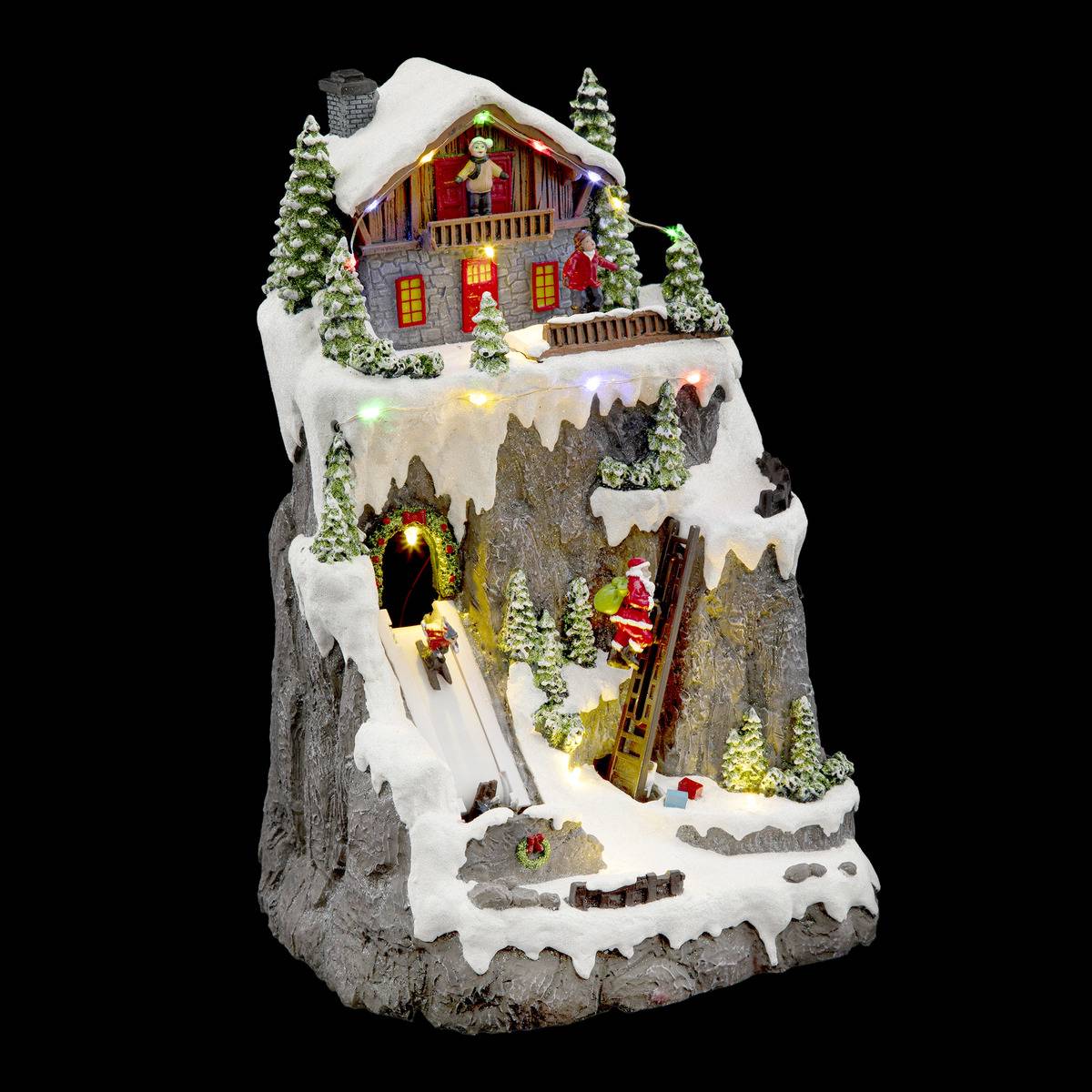 Moule à Glisser Alberta N°169 - Céramique - Père Noël Dans Son Lit - USA