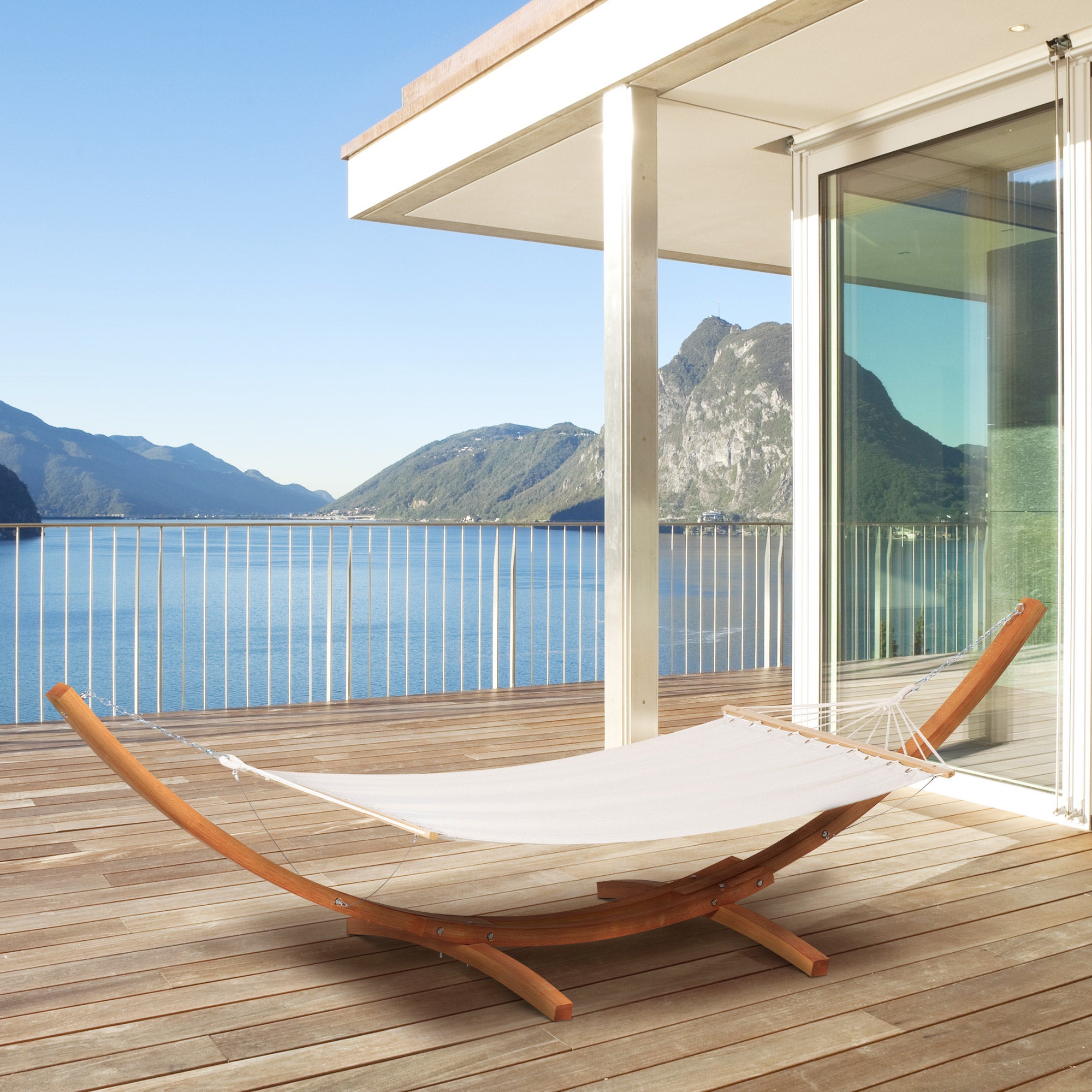 Amaca Sedia Sospesa In Cotone Con Barra Di Legno – Comoda E Traspirante Per Interni Ed Esterni, Casa, Giardino E Camera Da Letto