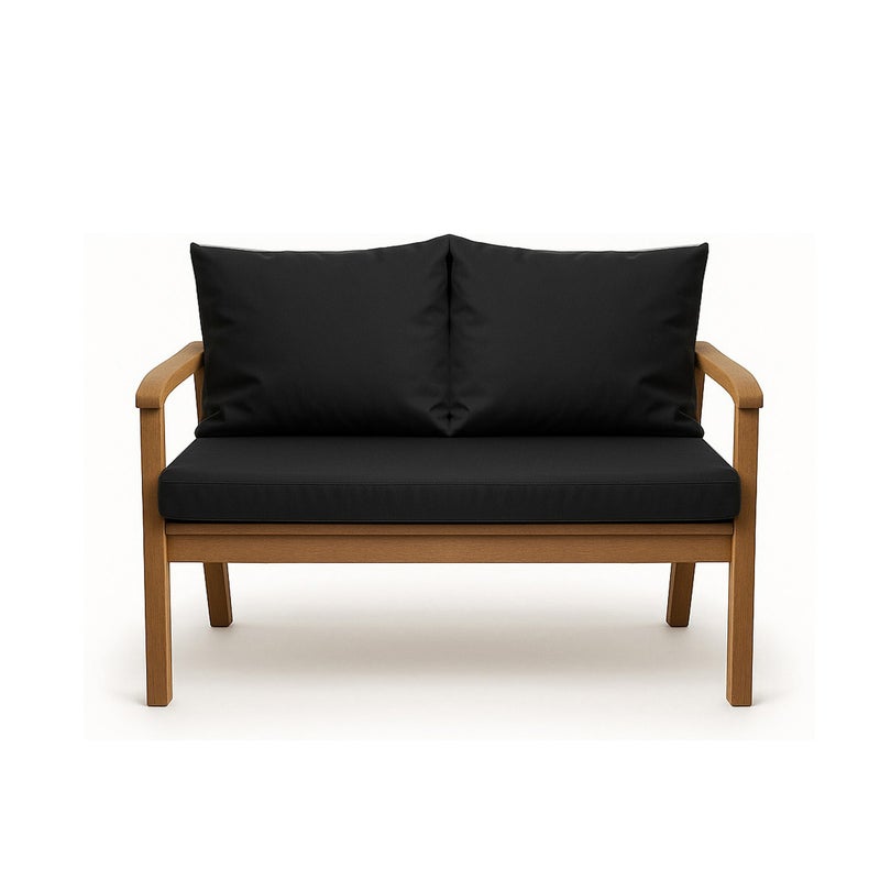 Poduszka ogrodowa na ławkę 120x50x50cm poduszka na meble ogrodowe czarna, poduszka na balkon taras, poducha ogrodowa na huśtawkę