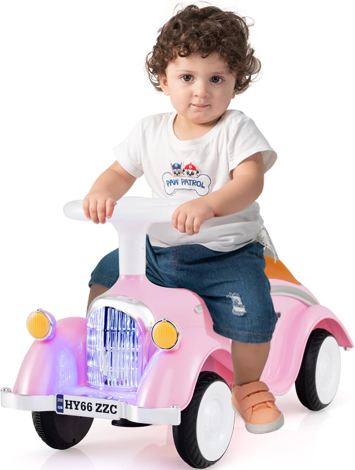 Porteur Enfant 1,5-3 Ans, Pousse Pousse Bebe Sans Pédales Avec Volant Klaxon Lumieres Led Rangement Sous Siege 4 Roues Lisses Rouge 98903586