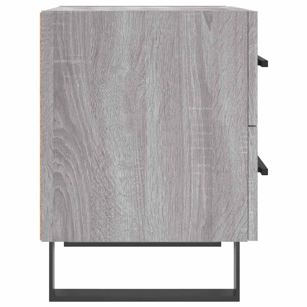Mesitas noche 2 uds madera ingeniería gris Sonoma 40x35x47,5 cm vidaXL - 7