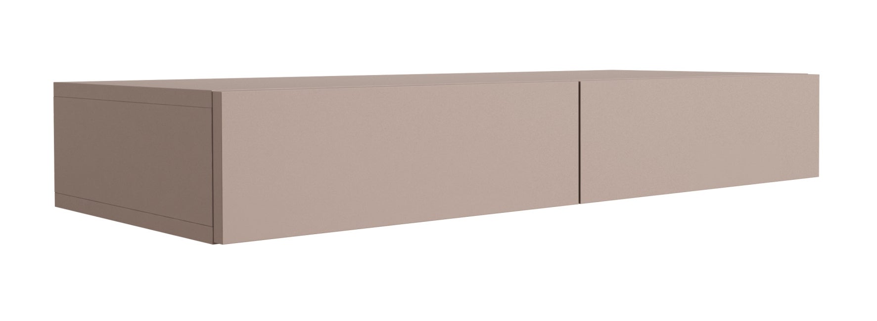 Toaletka z dwiema szufladami, front gładki, toffi, 100 x 40 x 16 cm