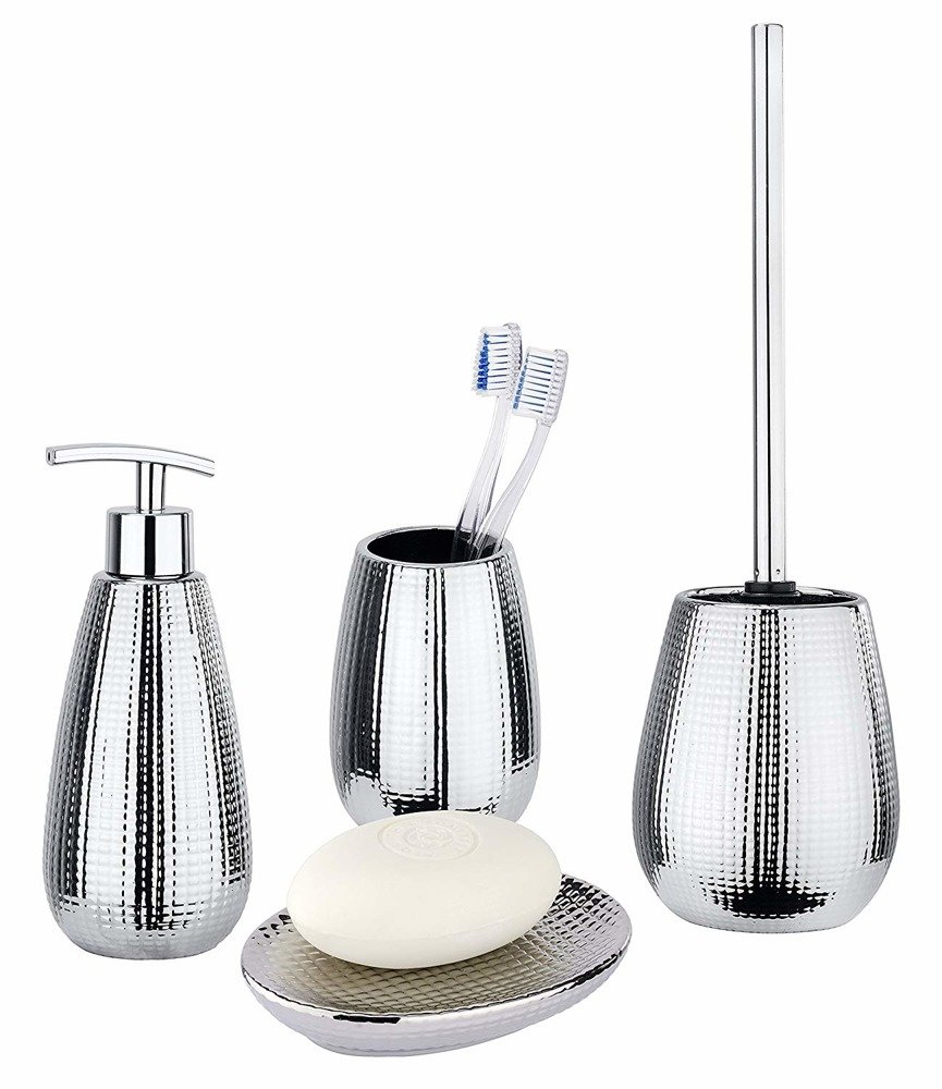 Gobelet de salle de bain design Dakar - Argent - 3