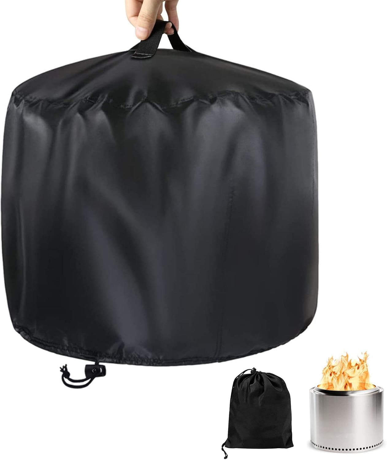 Housse De Barbecue Ronde Noire - Protection Premium Anti-UV, Impermeable Et Coupe-Vent