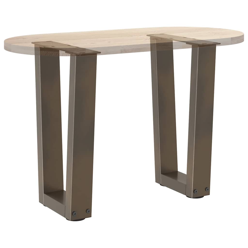 Pernas de mesa de jantar em forma de V 2 peças de aço natural - COMFORTXL - 8