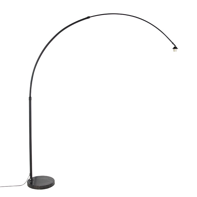 Lampe d'arche moderne noire avec base en marbre - XXL - 3