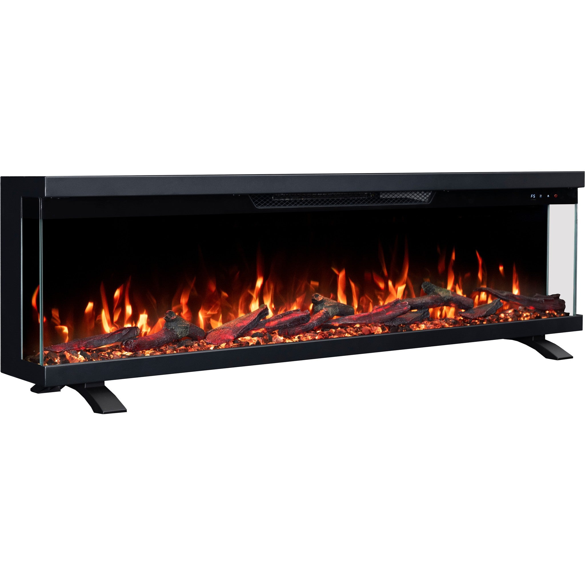 Cheminée électrique à 3 côtés Emotion Flame Unity 183 - feu premium, murale ou encastrable - 183x19x36 cm - cheminée LED - chauffage 900/1800 W - 8