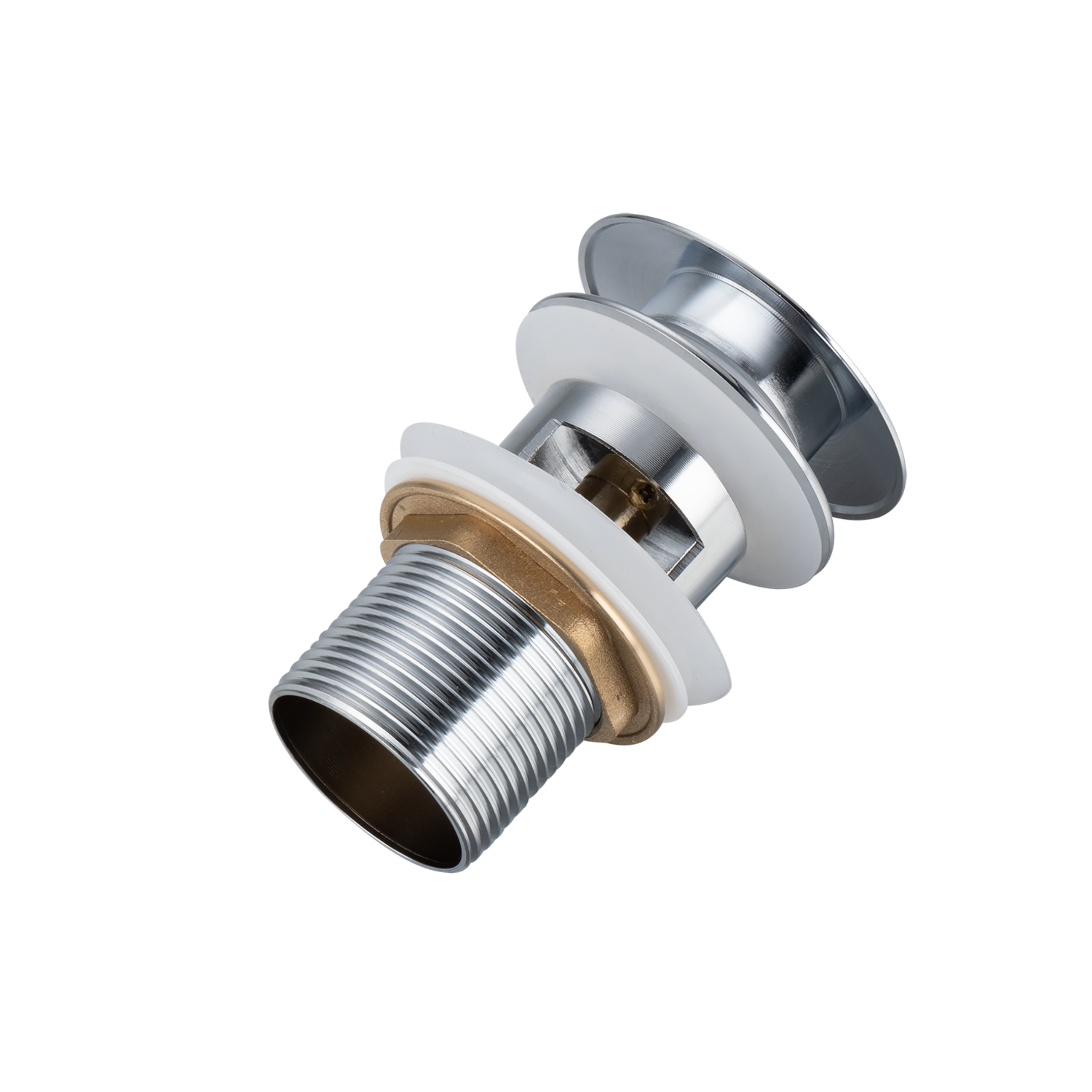 Balneo Bonde clic-clac avec trop-plein, pour lavabo, finition chrome, laiton - 3