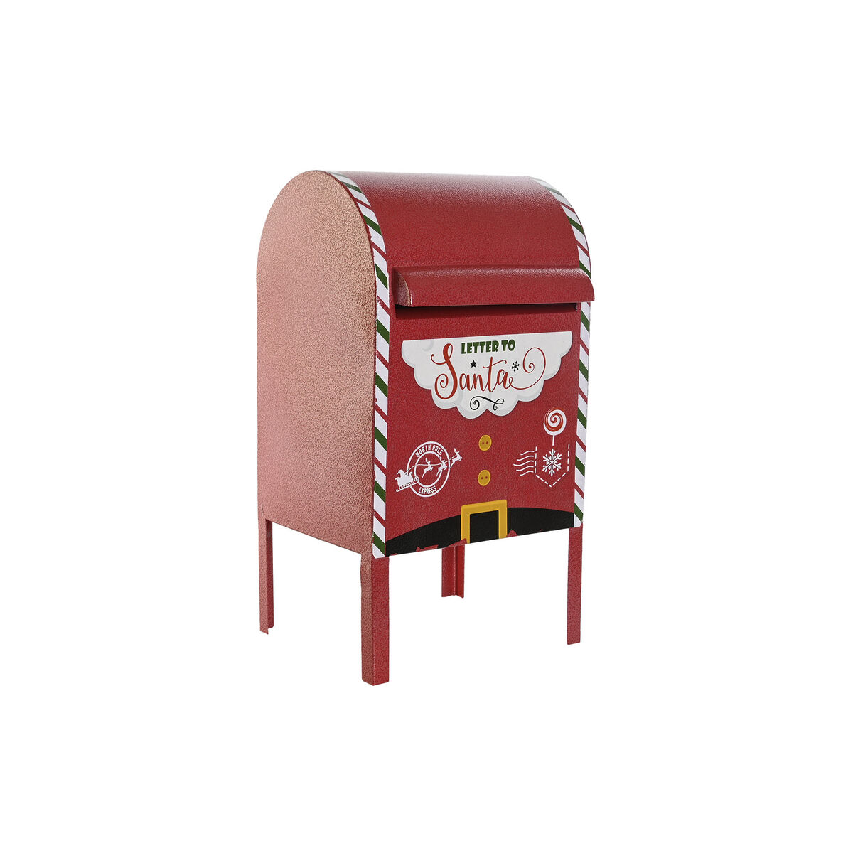 Adorno navideño dkd home decor amarillo blanco negro rojo buzón 28,5 x 26,5 x 52 cm - marca: dkd home decor - ean: 8424002069377