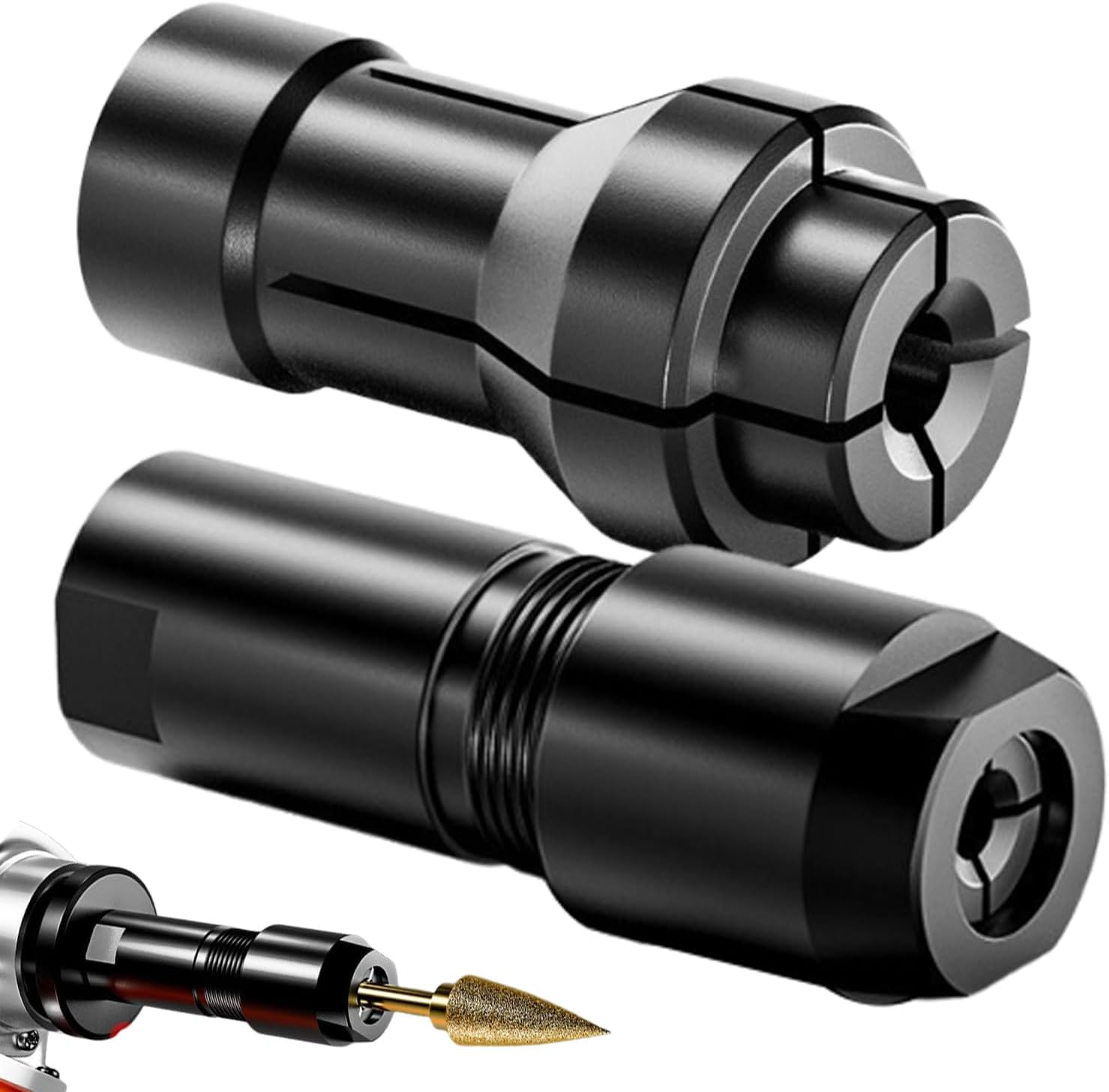 Adapter do szlifierki kątowej, 2-częściowa głowica konwersyjna do szlifierki kątowej | Akcesoria do uchwytu wiertarskiego 3 mm