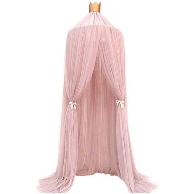 Dosel de cama de princesa con encaje, mosquitera para niños, redondo, tipo cúpula, tienda de juegos, decoración colgante para bebés y niños (SKU del p