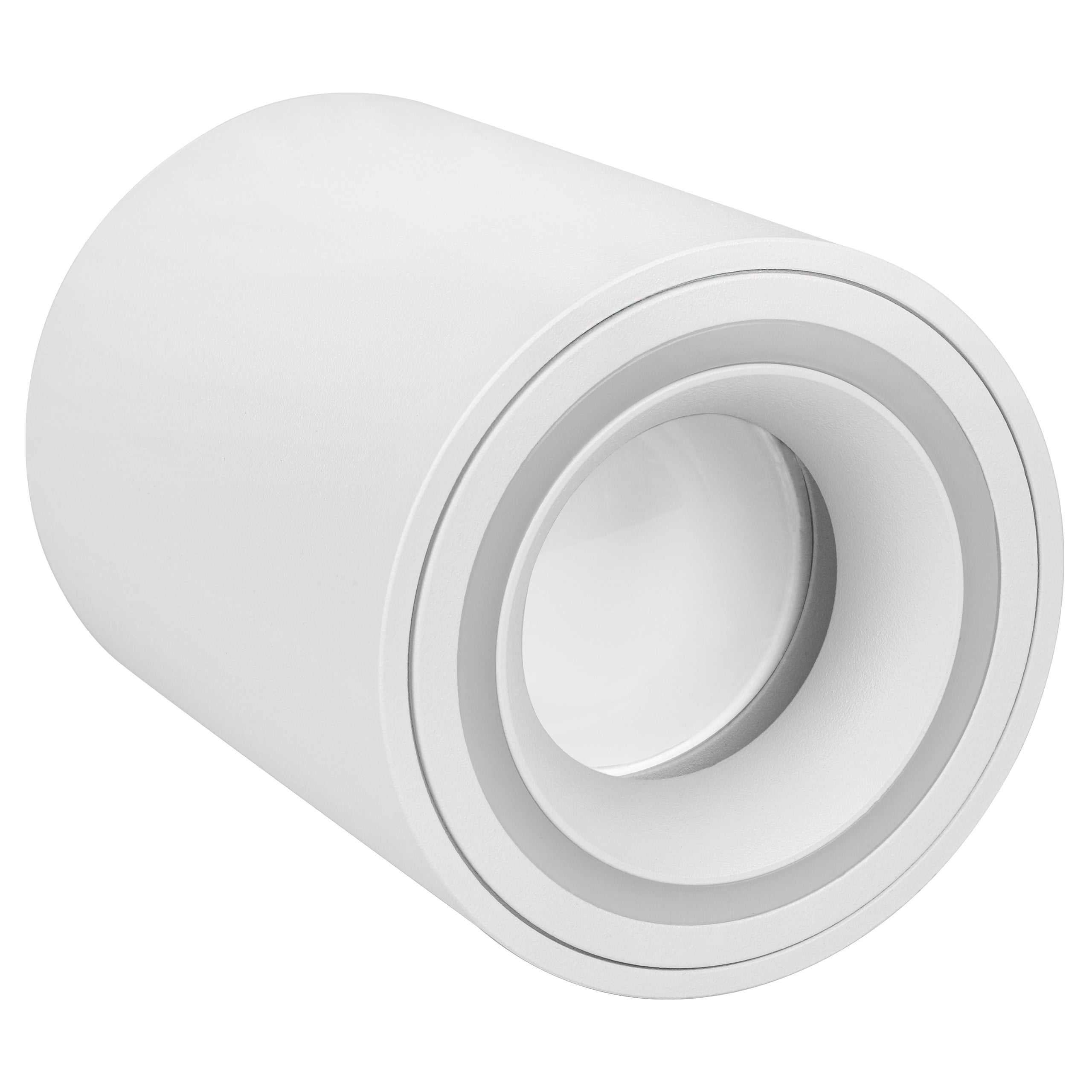 Oprawa natynkowa GU10 LED 8x10 cm tuba lampa sufitowa okrągła biała z akrylowym ringiem MasterLED - 6