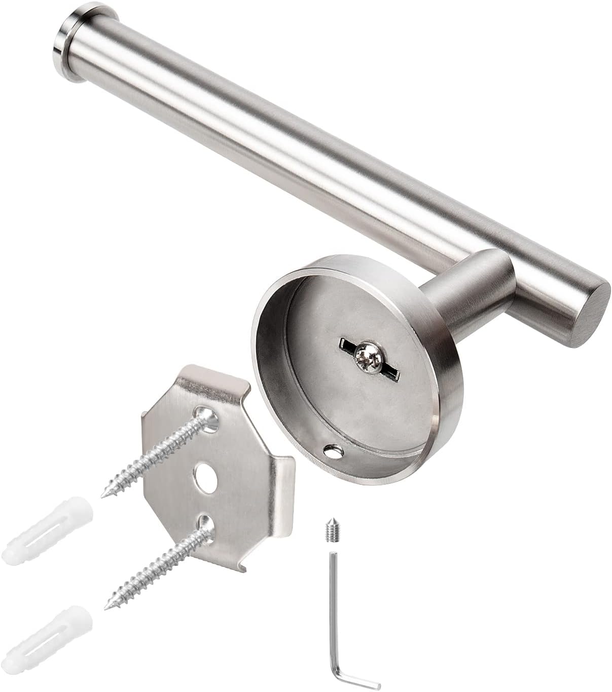 Porte-papier toilette pour salle de bain, acier inoxydable SUS304 de haute qualité, mural (paquet de 1, argent) - 5