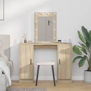 Armoire à Bijoux Avec Miroir Et Lumières LED - Meuble Rangement Maquillage Avec étagères Réglables Et Roulettes - Blanc