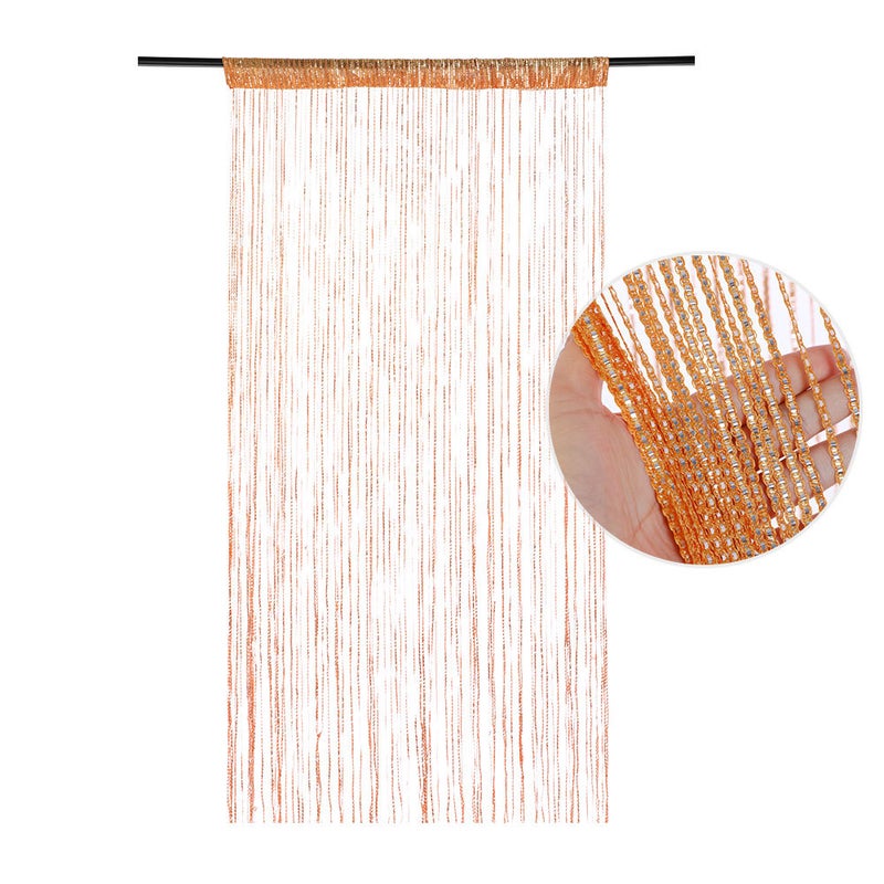 Dekoracja ścienna z cekinami, drzwi ekranowe, Fringe Room 100 x 200 cm, pomarańczowa
