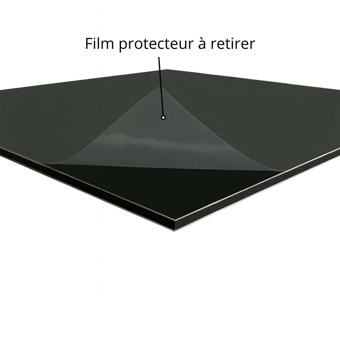 Panneau rond plaque composite aluminium dibond gris, 300mm (30 cm), Ep.3 mm - 3