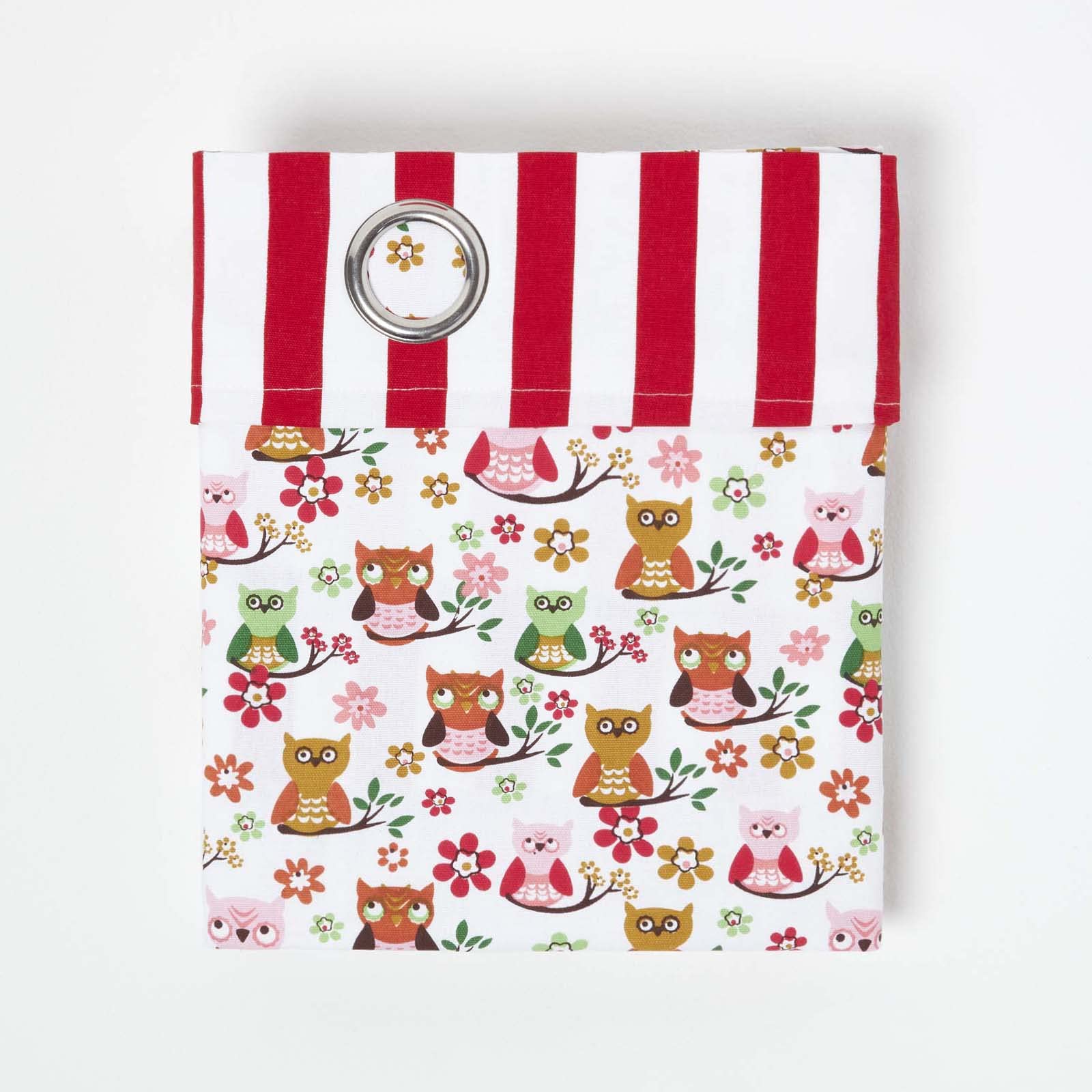 Homescapes Paire de rideaux à oeillets - imprimé Hiboux 137 x 228 cm - 2